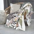 thumbnail image 2 of ZNDUO Watercolor Vintage Floral Doodle Art Pattern Pattern Thickening Blanket, Fluffy Soft Cozy Flannel Throw Blankets, 60"x50" Inches, 2 of 8