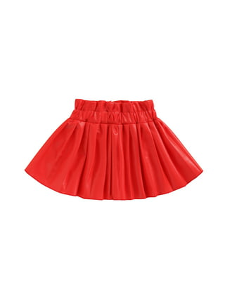 Red Pleated Skirts