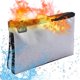 thumbnail image 1 of Bolsa de dinero pequeña a prueba de fuego, bolsa de documentos expandible resistente al agua y al fuego, bolsa de almacenamiento segura, sobre con cremallera para documentos de archivo A5, joyerí, 1 of 4
