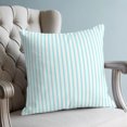 thumbnail image 4 of Pillow Covers 26x26 Set of 2, Thin Aqua Striped Throw Pillow Covers Decorative Couch Cushion Cover, Farmhouse Modern Stripes Microfiber Soft Square Pillowcases for Bedroom Living Room Sofa, 4 of 9
