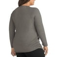 thumbnail image 2 of Women's Plus-Size Long Sleeve Side-Shirred Graphic Top, 2 of 3