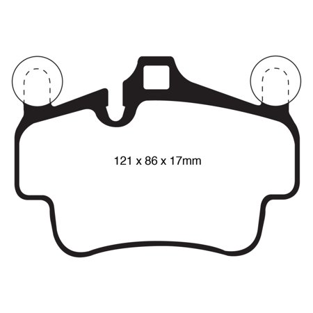 - EBC 07-08 Porsche 911 (997) (Cast Iron Rotor only) 3.6 Carrera 2 Redstuff Front Brake Pads