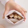 thumbnail image 3 of Leather Lipstick Case Travel Lipstick Bag Small Makeup Bag for Cosmetics Headphones Jewelry and Small Items Organizer, 3 of 7