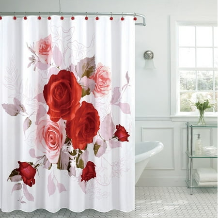 Daniels Bath Fancy Roses Single Shower Curtain