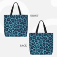 thumbnail image 4 of Large-Capacity Zipper Single-Shoulder Convenience Bag 15.7×19.6 Inches, Wear-Resistant And Water-Repellent, Can Be Carried By Hand Or On One Shoulder Animal Skin Print Style Darkturquoise_1, 4 of 8
