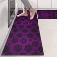 thumbnail image 2 of Kitchen Rugs Sets Of 2,Purple Gothic Floral Pattern Anti Fatigue Kitchen Mat Rugs Non Slip Washable,Decorative Kitchen Floor Mats for Kitchen,Sink,Laundry,17"X47", 2 of 5