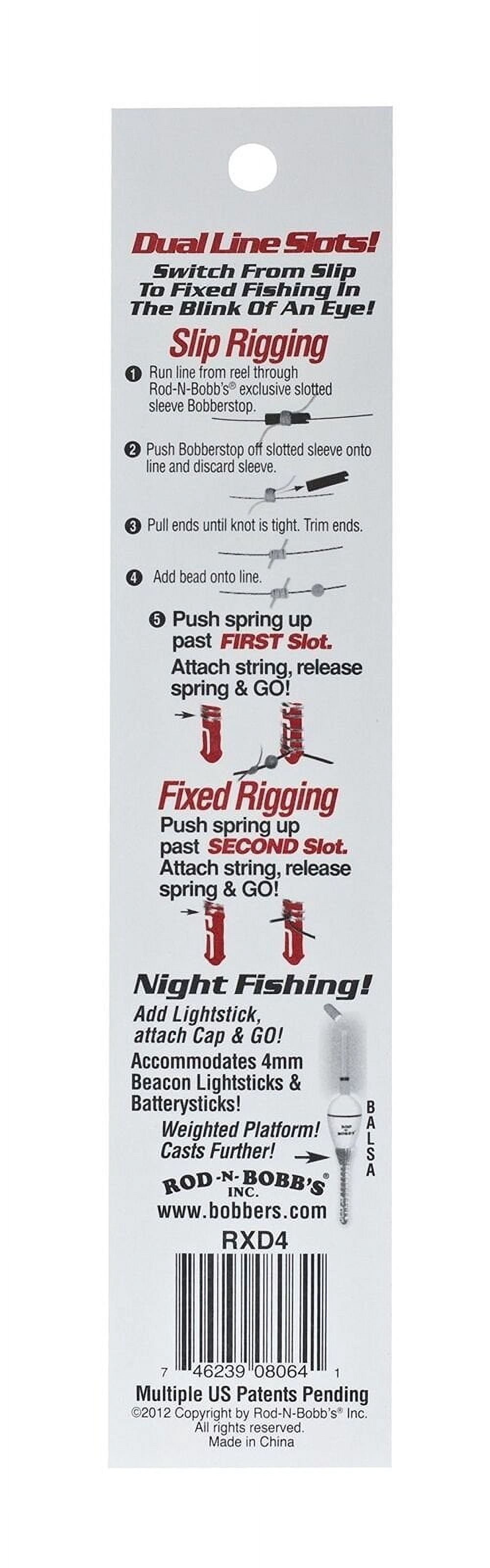 (2 pack) Rod-N-Bobbs Original Glow Bobber 2'' – Red/White Fishing Float