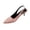 Pink, variant on Slingback Heels for Women Closed Toe Pointed Pumps Plaid Pattern Metallic Hardware Accent Kitten Heels Dressy Party Shoes