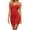 Red, variant on Women Full Slips Dress Adjustable Spaghetti Strap Under Mini Dress Bodycon Club Cami Dress