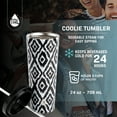 thumbnail image 6 of TAL Stainless Steel Coolie Tumbler 24 fl oz, Black White, 6 of 7