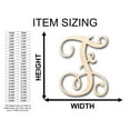 thumbnail image 2 of Unfinished Wood Monogram F Shape - Craft - up to 46" DIY 14" / 1/2", 2 of 3