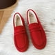thumbnail image 5 of Zapatos para mujer, modernos e informales, de invierno, cómodos y cálidos, mocasines de un solo pie, de piel de vaca, suela suave y terciopelo, zapatillas para correr, botas vaqueras., 5 of 5