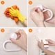 thumbnail image 4 of Anillo de soporte de toalla No Dilling Autoadhesivo Toallero Soporte de toalla para baño de cocina (Blanco), 4 of 5