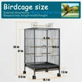 YRLLENSDAN Large Bird Cage for Parakeets, Heavy Duty 35 inch Height