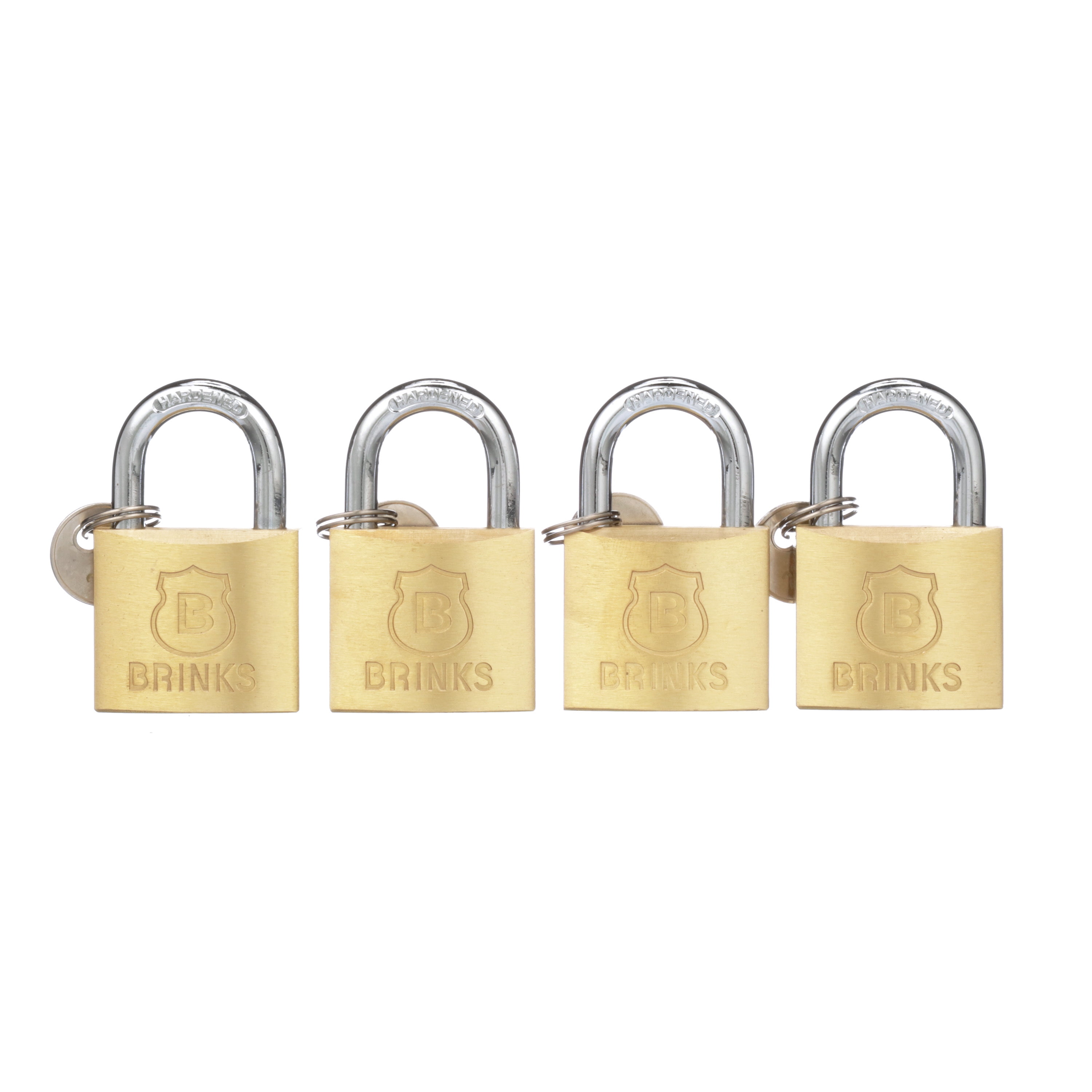 Brink's 40mm Solid Brass Padlock, 4-Pack by Hampton Products Int'l Corp.