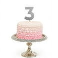 thumbnail image 2 of Silver Glitter Number 3 Candle 4", 2 of 2