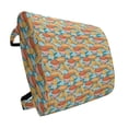 thumbnail image 1 of Vintage Airplane Lumbar Pillow, Zeppelin Hot Air Balloon Blimp and Propeller Plane Pattern in Cloudy Sky, Soft Back Cushion Office Chairs with Adjustable Straps, 14" x 13", Multicolor, by Ambesonne, 1 of 7
