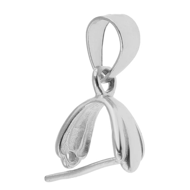 GUOOL 925 Sterling Finding Bail Connector Pinch Jewelry Clasp Pendant 6.5mm