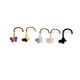thumbnail image 1 of 50 piezas de joyería de acero inoxidable para la nariz, Europa y Estados Unidos, joyería para piercing de nariz, poste de 5 palabras, mariposa, 1 of 5
