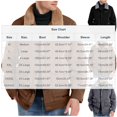 thumbnail image 3 of Men's Warm Fleece Jacket, Casual Style, Flared Collar, Long Sleeve, Button Closure, 3 of 9