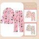 thumbnail image 2 of Nuevo Sanrio Hello Kitty Kuromi Cinnamoroll My Melody pijama Anime Y2K dulce niña manga larga suave cómodo vestido para padres e hijos, 2 of 4