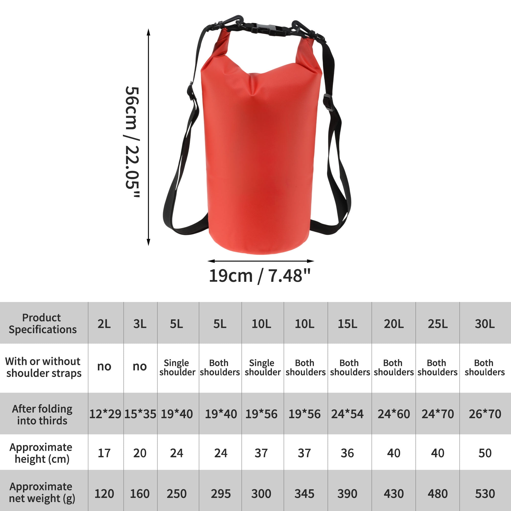 Unique Bargains Durable Waterproof Dry Bag Red Pattern 2