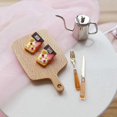thumbnail image 2 of 3Pcs 1:6 Miniature Mini Simulation Chopping Board for OB11 Bread Dessert Board, 2 of 5
