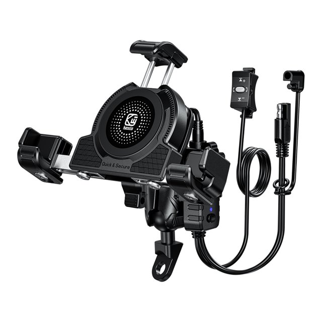 Soporte antirrobo para teléfono móvil con cargador inalámbrico de 15W para 54-72 pulgadas