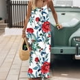 thumbnail image 5 of Vynhevius Plus Size Women Maxi Dress Casual Summer Vintage Floral Printed Spaghetti Strap Dresses Backless Loose Bohemian Beach Floor Length Dress, 5 of 6