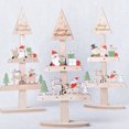 thumbnail image 2 of Cateissary Decoración de árbol de Navidad de con soporte de dibujos animados de Papá Noel, muñeco de nieve, alce, decoración de mesa, adornos, Kits de decoración para fiestas Alce Cateissary HA069453-03, 2 of 6