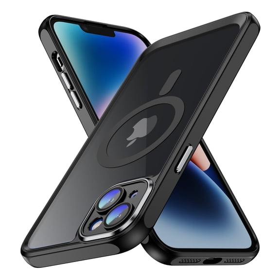 Compatible with iPhone 13 Case, iPhone 13 Magnetic Case [Compatible with MagSafe] Matte Shockproof Women Men Case with Camera Protection for iPhone 13 6.1" 2021, Black