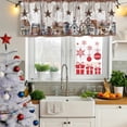 thumbnail image 5 of Farmhouse Curtain Valances for Windows, Kitchen Valance Window Treatments Panel 2 Pack, Western Texas Star American Country Berry Rod Pocket Short Curtains for Bathroom Bedroom 42 x 12 Inch, 5 of 8