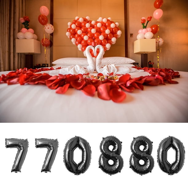 Advancent 32 pulgadas número globo decorativo papel de aluminio globo cumpleaños boda fiesta vacaciones regalo decoración tipo 7 Kits de decoración para fiestas TYPE1 NO1