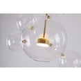 thumbnail image 3 of Bethel A Clear Bubble Glass Led Chandelier With Gold & Black Hardware, 3 of 6