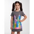 thumbnail image 4 of Girls Fashion Casual Dress Comfort-Fit Short Sleeve Everyday Dress Comfortable Everyday Wear for Young Girls Age 5-13 Activewear, 4 of 6