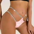 thumbnail image 2 of Tqcoqu String Élastique Taille Basse en Dentelle Couleur Unie pour Femmes, 2 of 5