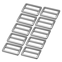 Uxcell Tri-Glide Slide Buckle for Metal Webbing Straps, Adjustable Fastener for Backpacks and Clothing Accessories Gray-Black