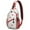 White Christmas Reindeer, variant on Sling Backpack,Brown Christmas Tree Pattern Sling Bag with Water Bottle Holder,Waterproof Sling Bag for Men/Women with Headphone Jack for Hiking,Travel