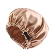 thumbnail image 2 of HONHUZH Summer Hats Womens Double Layer Satin Sleep Cap Adjustable Hair Care Bonnet, 2 of 3