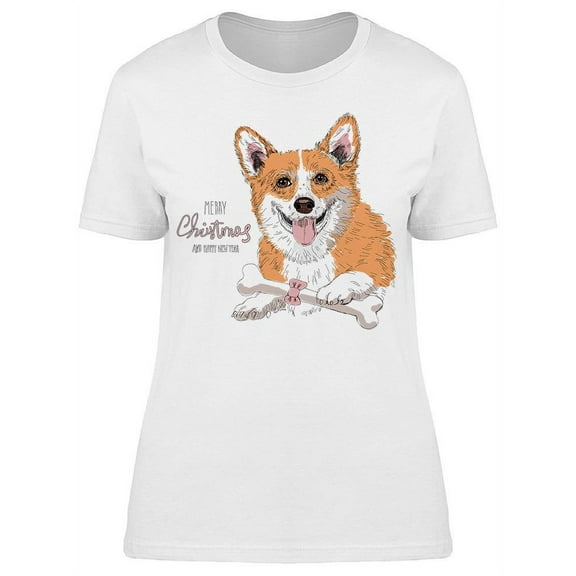 Corgi On Christmas T-Shirt Women -Image by Shutterstock, Female XX-Large