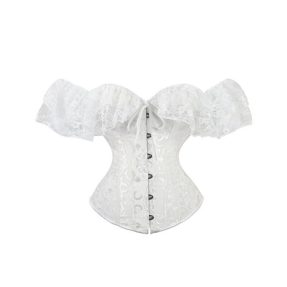 Wweixi Corset pour Femme Bustier Fille Tenue Dame Couleur Unie Costume Estival Attrayant Body Crop Tops Vêtements Courts Blanc P