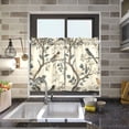 thumbnail image 4 of Yayeee Kitchen Curtains Tier Pair Light Filtering 27"x36" Rod Pocket Short Cafe Window Panel, Beige Birds, 4 of 7