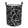 thumbnail image 2 of Uemuo Numbers Pattern Circular Laundry Hamper Basket with handles,Collapsible laundry basket,Large capacity laundry hamper,Laundry Organizer-Small, 2 of 8