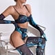 thumbnail image 4 of Ellolace-Lencería Tie Dye con manga de media, ropa interior Sexy de lujo, ropa íntima sin censura de 5 piezas, trajes sensuales de malla transparente, 4 of 5