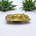 thumbnail image 2 of Hamdmade Brass Oil Lamp Floral Design Temple Pooja Arati Diya Deepak 1 wick For Home-0.75 Inch, 2 of 3