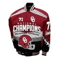 thumbnail image 2 of Men's-Franchise Club Crimson Oklahoma Sooners Cotton Twill Full-Zip Jacket, 2 of 3