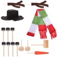thumbnail image 1 of 1 Set Snowman Dressing up Props Kit Christmas Snowman DIY Decor Prop Supplies, 1 of 6