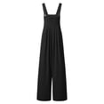 thumbnail image 4 of WOYY Girls Overalls Square Neck Adjustable Straps Jumpsuit Kids Romper, Sizes 4-15, Black, 4 of 4