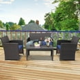 thumbnail image 3 of Patiojoy 8PCS Outdoor Patio Furniture Sets Weather-Resistant Rattan Sofas w/ Soft Cushion Navy, 3 of 8