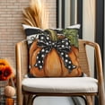 thumbnail image 4 of DaShan Fall Throw Pillow Covers 20x20 Set of 2,Black Stripes Pumpkin Pillowcase Cushion Cover for Couch Sofa Bed, 4 of 6
